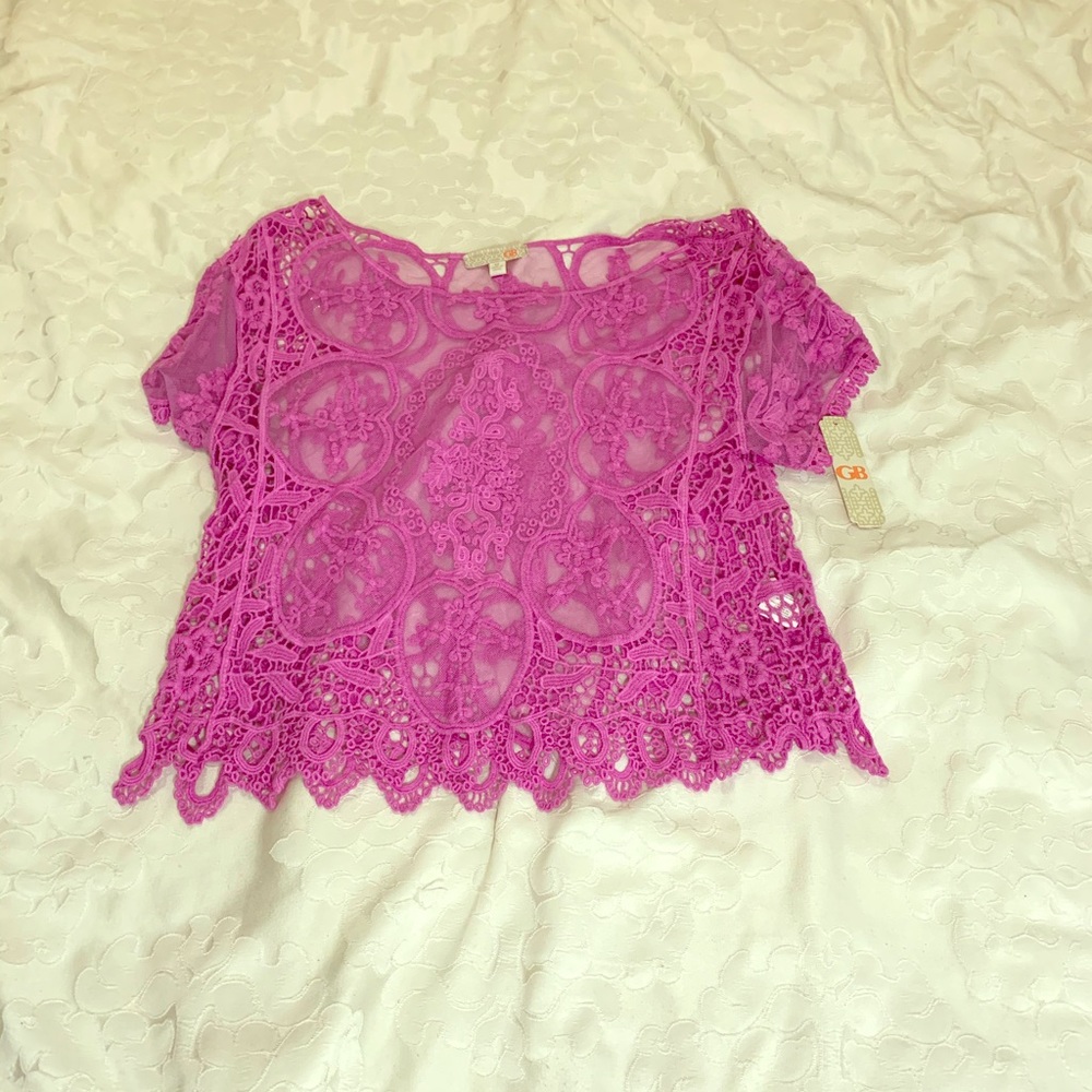 Purple lace shirt